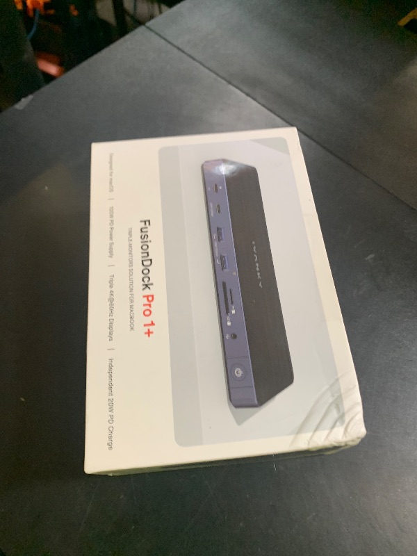Photo 1 of iVANKY 14-in-1 FusionDock Pro 1+ for M1/ M2/ M3/M4 MacBook DisplayLink Docking Station with 180W Power Adapter, Triple 4K@60Hz Monitor Mac mini Air Dock 3HDMI 2.0, 96W PD, 10Gbps, 2.5GbE, SD/TF 4.0