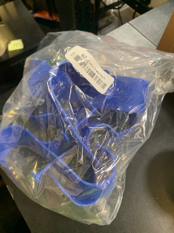 Photo 1 of VWAERR 4 PCS Blue Poolside Pool Leaf Skimmer Net Holder Plastic Poolside Pool Pole Hanger Adjustable Telescopic Pool Pole Hooks Above Ground Pool Accessories Pool Brush Hanger Tool for Pool Equipment