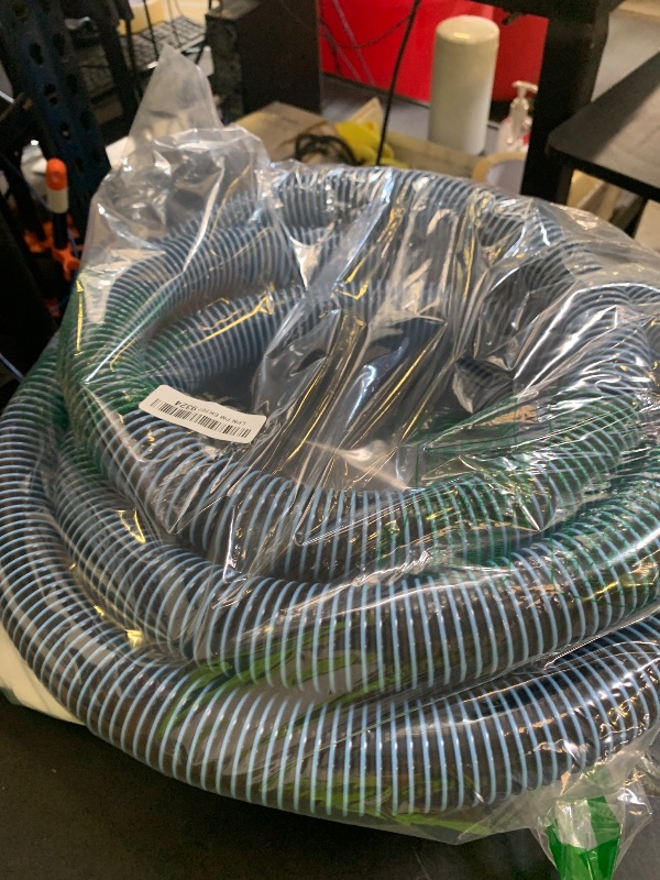 Photo 1 of BEWAVE Pool Vacuum Hose, Above/In Ground Manual Heavy Duty Swimming Pool Hose with Swivel Cuff, 1-1/2 In x 18 Ft