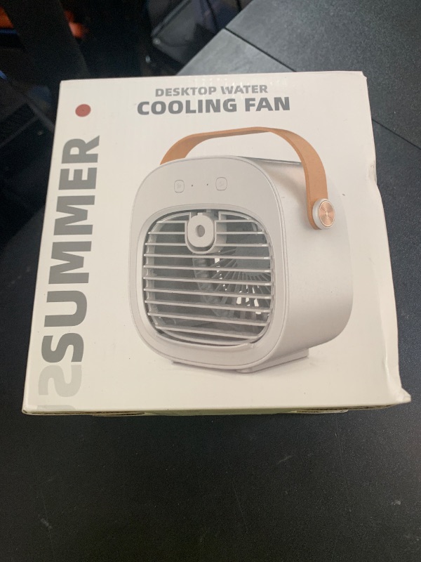 Photo 1 of Portable Air Conditioners, 5200mAh Rechargeable Mini Air Conditioner Fan, 3 Wind Speeds Quiet Personal Small Desk Air Cooler Fan for for Bedroom, Car, Home, Camping, Travel, and Office