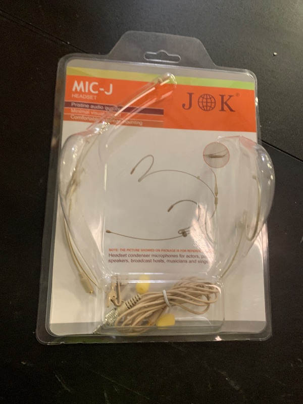 Photo 1 of J K Professional Headset/Headworn Microphone MIC-J 071S Compatible with Sennheiser Wireless System - Omnidirectional Mic - Super Lightweight & Creative Design & Smallest Cartridge