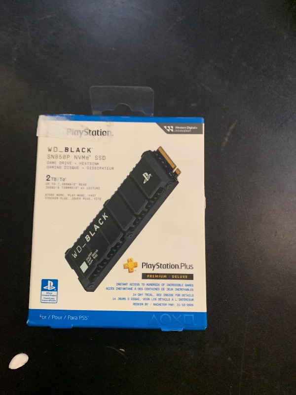 Photo 1 of WD_BLACK 2TB SN850P NVMe M.2 SSD Officially Licensed Storage Expansion for PS5 Consoles, up to 7,300MB/s, with heatsink - WDBBYV0020BNC-WRSN