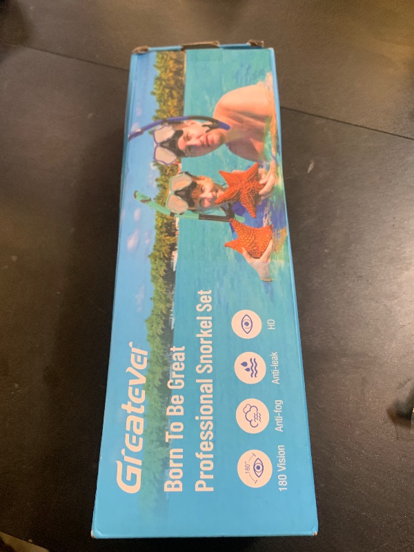 Photo 1 of Greatever Dry Snorkel Set,Panoramic Wide View,Anti-Fog Scuba Diving Mask,Professional Snorkeling Gear for Adults