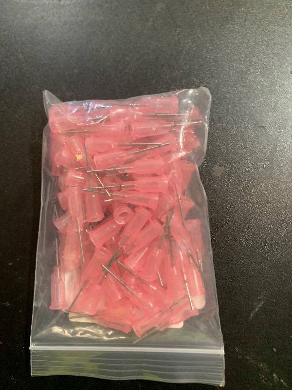 Photo 1 of Moicstiy 100 Pack Blunt Tip Dispensing Needle with Luer Lock 0.5 Inch 20 Ga (Pink)