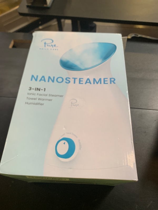 Photo 1 of Pure Daily Care NanoSteamer Large 3-in-1 Nano Ionic Facial Steamer with Precise Temp Control - Humidifier - Unclogs Pores - Blackheads - Spa Quality - Bonus 5 Piece Stainless Steel Skin Kit (Teal)