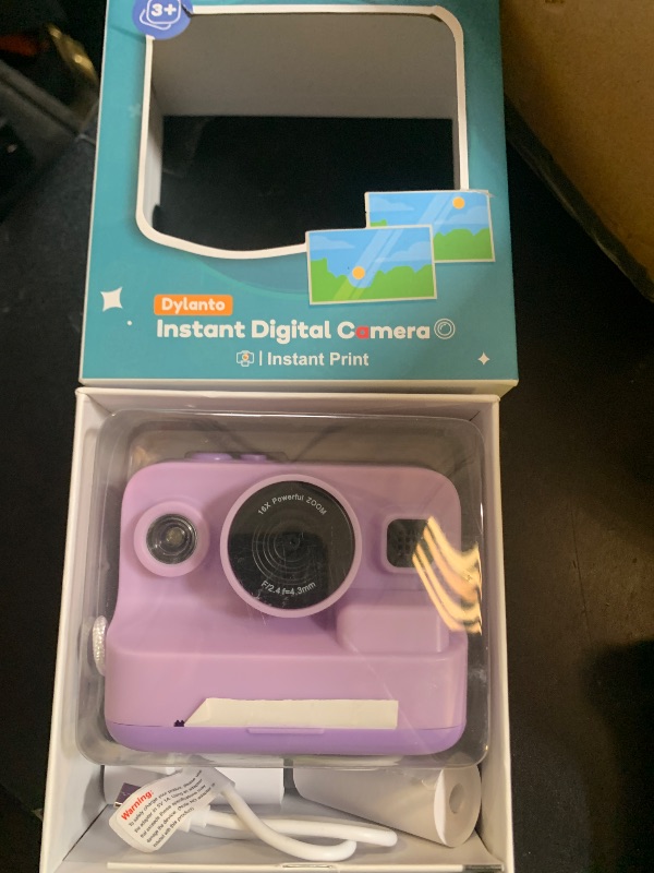 Photo 1 of Dylanto Instant Print Camera for Kids,2.4 Inch Screen Kids Instant Cameras, Christmas Birthday Gifts for Girls Age 3-12, Portable Toddler Toy for 3 4 5 6 7 8 9 10 Year Old Girls Boys Purple