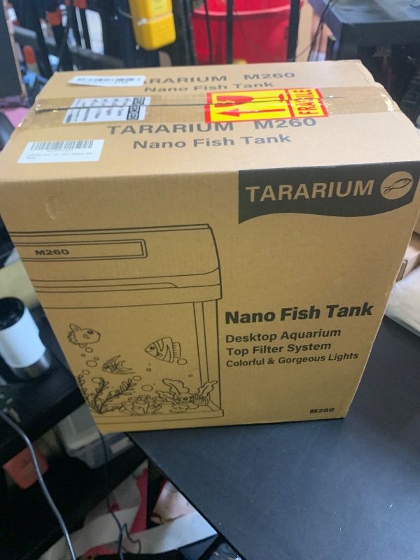 Photo 1 of Small Fish Tank 2 Gallon Glass Aquarium Starter Kits Self Cleaning w/Colorful LED Light for Betta Shrimp Guppy Jellyfish Goldfish Beta,Room Decor Desktop, Gifts