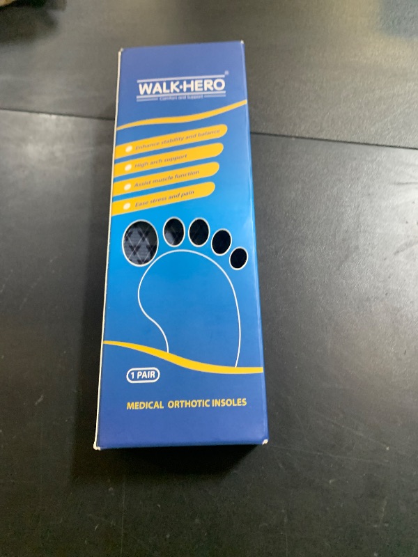 Photo 1 of Walkhero Plantar Fasciitis Insoles - High Arch Support Inserts for Men and Women, Flat Foot Orthotic Insoles, Relieve Foot Pain and Fatigue (Mens 4-4 1/2 | Womens 6-6 1/2 Gray)