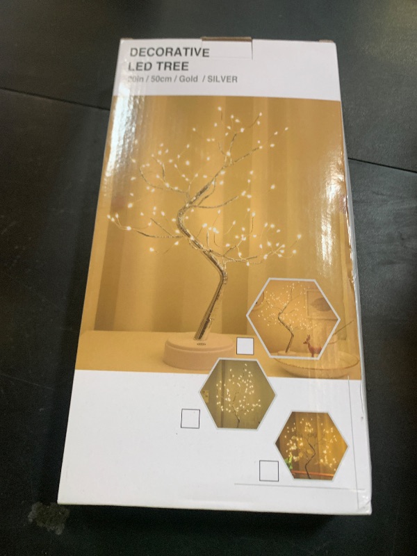 Photo 1 of 20" Cherry Blossom Tree - 36-LED Bonsai Tree Lights Valentines Decor DIY Artificial Tabletop Fairy Light, Desktop Bedroom Lighted Cherry Blossom Decor for Valentines Inside Outside (Warm White)