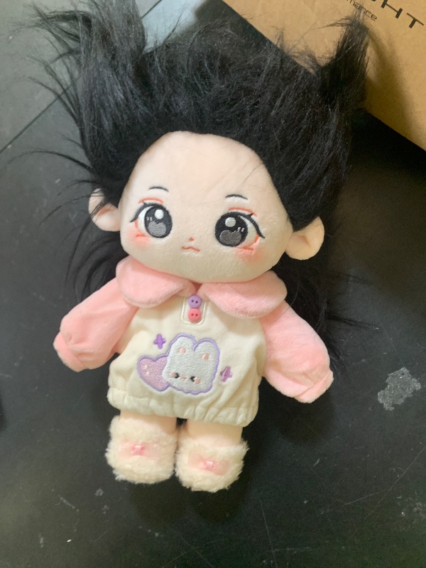 Photo 1 of CALEMBOU Plush Doll, 20cm Cute Cotton Doll with Skeleton, Anime Plushies Soft Stuffed Dress Up Dolls, Kawaii Plush Toys Gift Come with Doll Clothes (Doll&Clothes-Doufu-B)