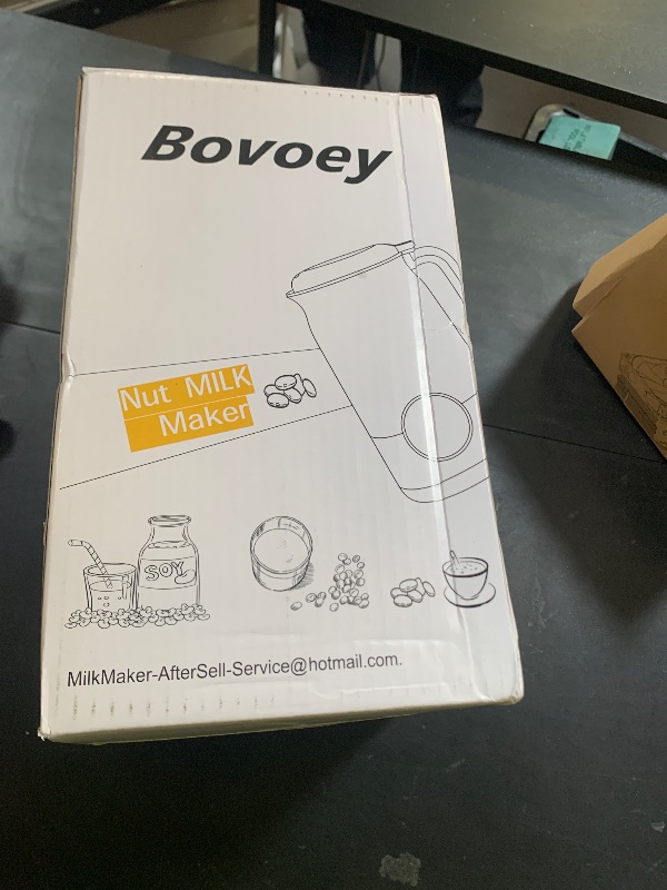 Photo 1 of Bovoey Nut Milk Maker Machine, Automatic Nut Milk Maker Almond Homemade Milk, Plant-Based Milk Almond Milk Maker, 40oz Soy Milk Maker Delay Start/Self Clean/Boil Water/Keep Warm (White)
