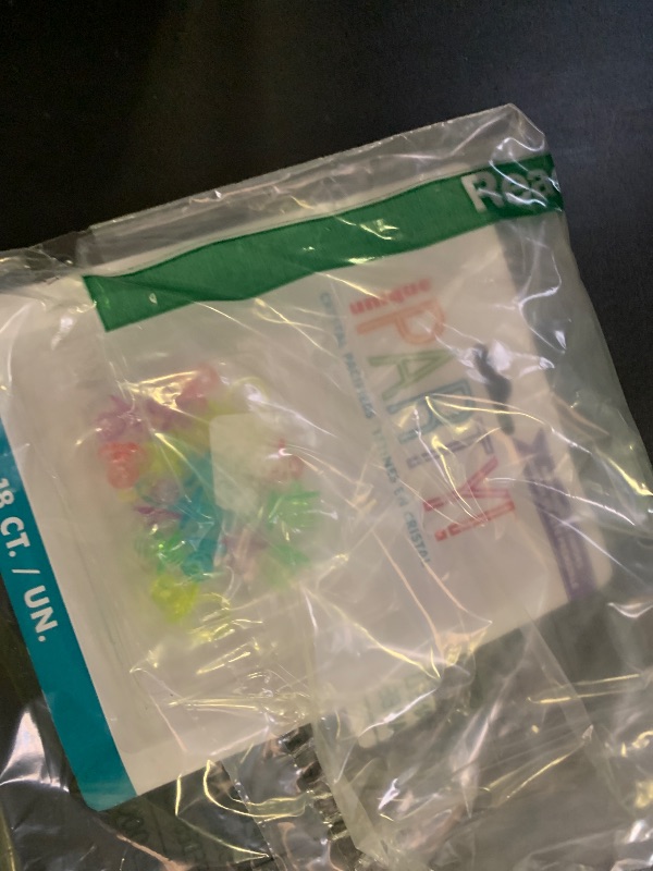 Photo 1 of Assorted Color Mini Plastic Pacifier Favors - 1", 18 Count - Perfect for Baby Showers and Parties