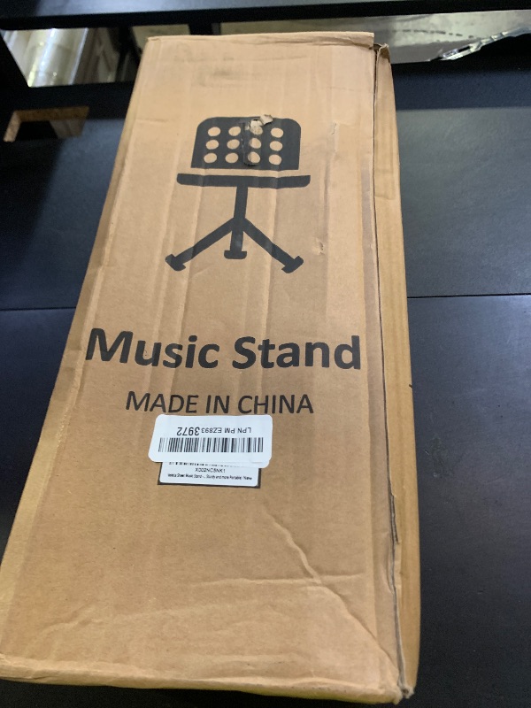 Photo 1 of Vekkia Sheet Music Stand-Metal Professional Portable Perforated Music Stand with Carrying Bag,Folding Adjustable Music Holder,Super Sturdy suitable for Instrumental Performance & Band & Travel