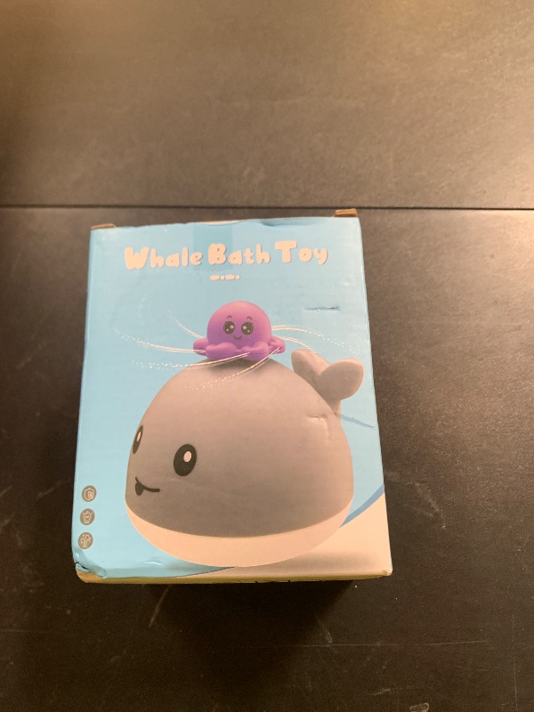 Photo 1 of Gigilli Light Up Whale Bath Toys Sprinkler with 4 Water Spray Patterns, Bath Tub Toys Shower Gifts for 1 2 3 4 5 Years Old Boys Girls