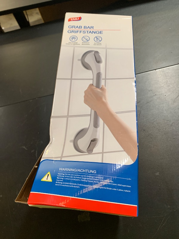 Photo 1 of TAILI Grab Bars for Bathtubs and Showers 2 Pack Suction Grab Bar, Heavy Duty Shower Handle Removable Bath Handrails for Seniors and Elderly, Bathroom Safety Grip No Drilling Waterproof,Grey
