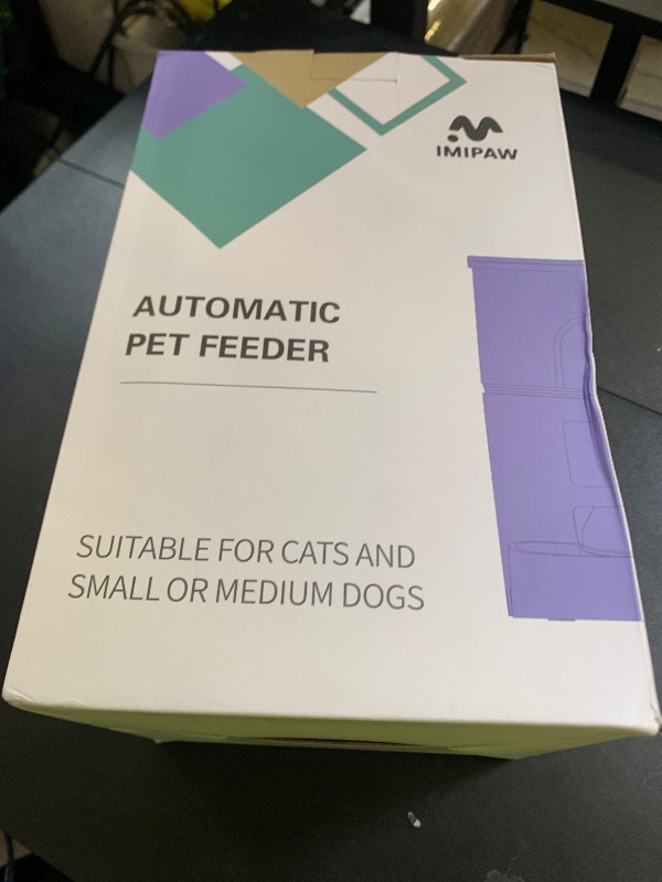 Photo 1 of IMIPAW Automatic Cat Feeders, 3L Timed Cat Dry Food Dispenser, Dual Power Supply, Programmable Portion Size, Auto Pet Feeder for Cats and Small Dogs