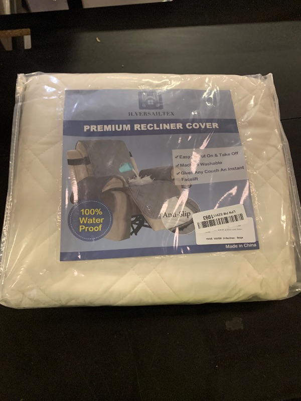 Photo 1 of H.VERSAILTEX Waterproof Recliner Chair Cover Non Slip Recliner Cover Stay in Place Washable Recliner Covers for Large Recliner Ideal Recliner Slipcovers for Pets (Oversized Recliner, Off White)