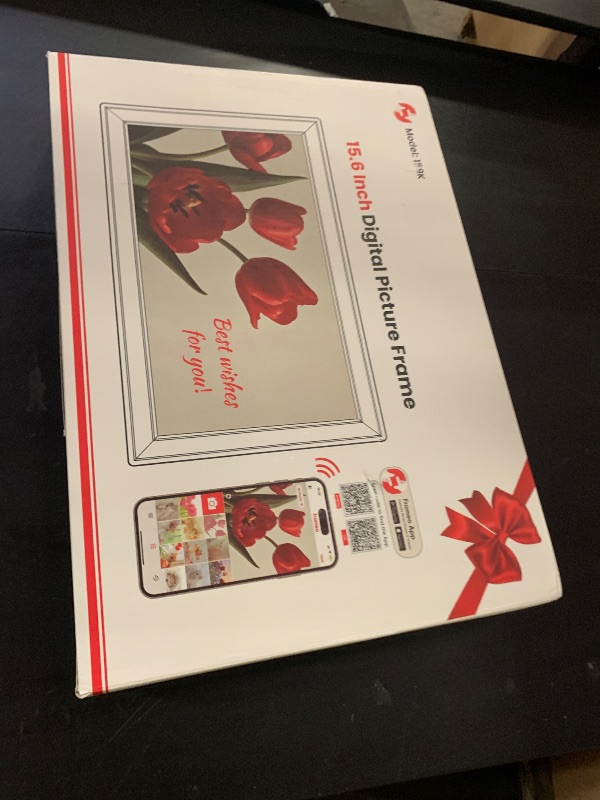 Photo 1 of 64GB 15.6" Frameo Digital Picture Frame WiFi, Large Electronic Photo Frames 1920 x 1080 IPS FHD Touch Screen, Send Photos from Your Phone from Anywhere, Best Gifts for Parents and Grandparents