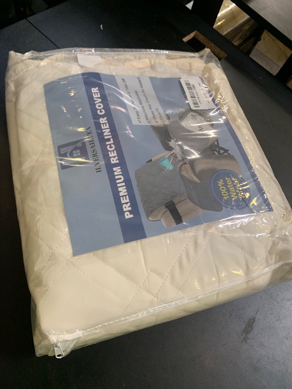 Photo 1 of H.VERSAILTEX Waterproof Recliner Chair Cover Non Slip Recliner Cover Stay in Place Washable Recliner Covers for Large Recliner Ideal Recliner Slipcovers for Pets (Oversized Recliner, Off White)