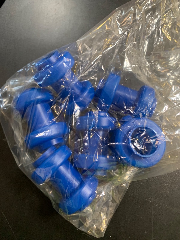 Photo 1 of Lanties 12 Pcs Trampoline Caps - 1 Inch Diameter Enclosure Net Pole Caps & Replacement Poles for Safety Accessories