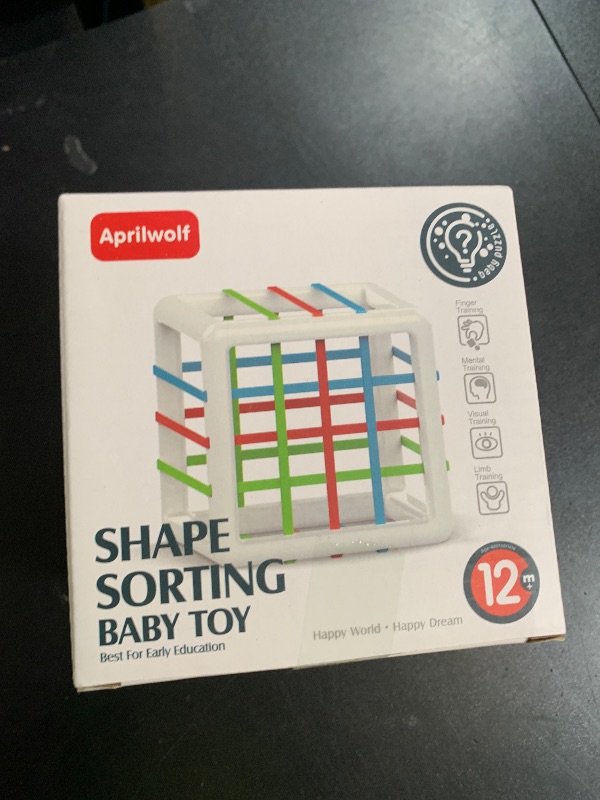 Photo 1 of Aprilwolf Montessori Toys for 1 Year Old, Cube & 6 Sensory Shape Blocks, Baby Toys 12-18 Months, Developmental Infant Birthday Gifts for Learning Toddler Age 1 2 3