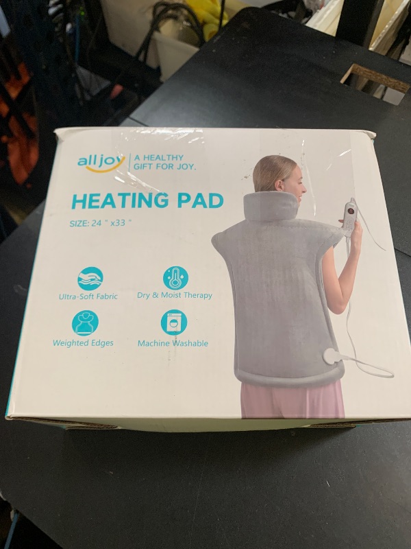 Photo 1 of Heating Pad for Back Pain Relief, 24"x33" Weighted Heating Pad for Neck and Shoulder, Neck Heating Pad Fast-Heating with 6 Settings, Auto Shut-Off Full Body Heating Pad, Gifts for Women-Washable