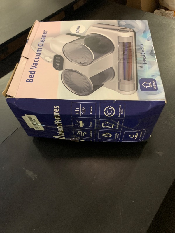 Photo 1 of JPHYLL Mattress Vacuum Cleaner, 16Kpa Bed Vacuum with 253.7nm UV-C Light & Heating & Ultrasonic Quintuple Tech & 30000 RPM/Min Brushroll Rotation, Widened Suction Port, 500W, Corded