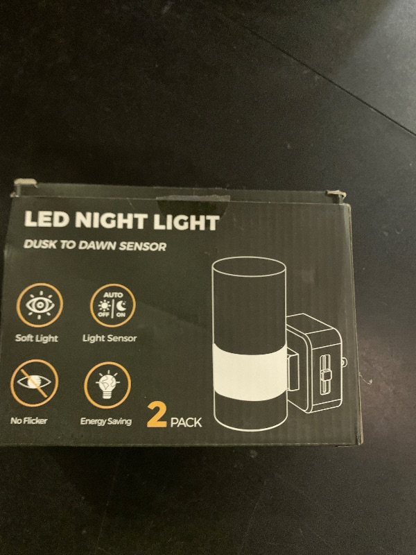 Photo 1 of L LOHAS LED Night Light,Dimmable Night Lights Plug into Wall, 2 Pack Acrylic Nightlight with 0-100 LM Adjustable Brightness, 3000K Plug in Night Light with Dusk to Dawn Sensor, for Bathroom Hallway