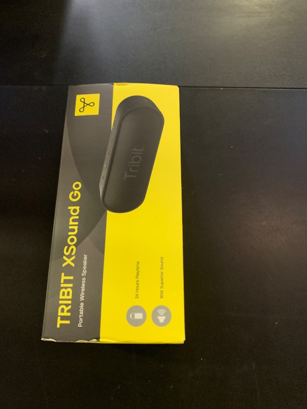Photo 1 of Tribit XSound Go Bluetooth Speaker, 16W Portable Wireless Speaker with Loud Sound, 24H Playtime, IPX7 Waterproof, Custom EQ, XBass, BT5.3, TWS Pairing, Type-C, Outdoor/Home/Travel/Beach/Shower (Black)