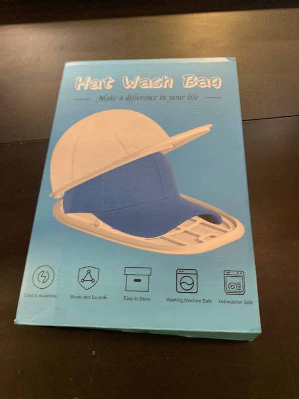 Photo 1 of Hat Washer Cage Hats Cleaner, Hat Washer for baseball caps for Washing Machine or Dishwasher, Ball Cap Washer Frame for Flat & Curved Hats.2-Pack White