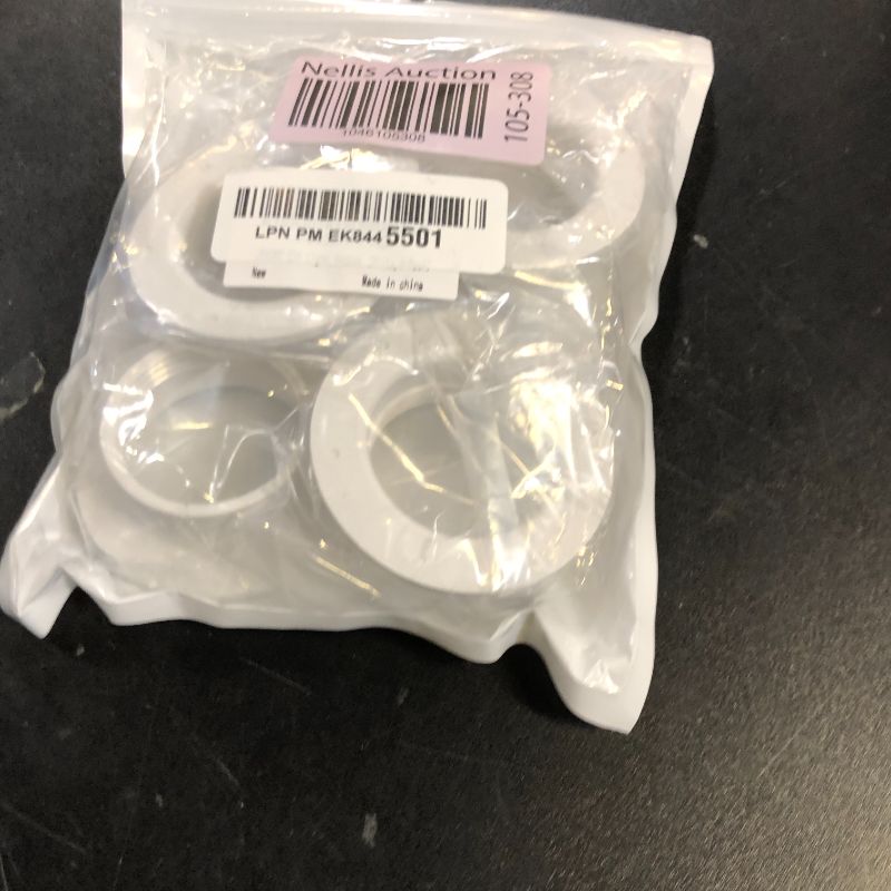 Photo 1 of JNXQWE E26 E27 Light Socket Shade Ring,Plastic Lamp Shade Collar Rings,Light Fixture Parts of Retainer Rings,Lock E26 E27 Socket with Thread Diameter 1-1/2 Inches (White,4-Pack)