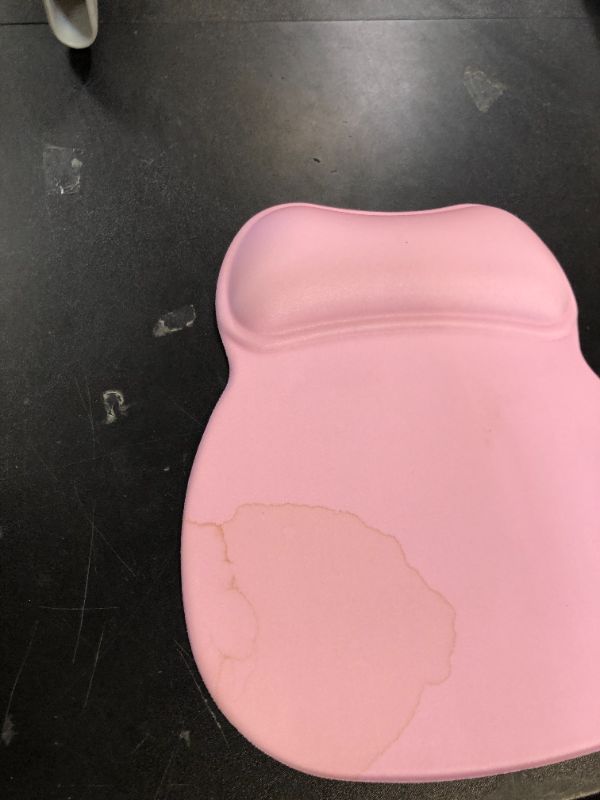 Photo 1 of MROCO Ergonomic Mouse Pad with Gel Wrist Rest, Comfortable Mousepad with Smooth Wrist Support Surface and Non-Slip PU Base for Pain Relief, Computer, Laptop, Office & Home, 9.4 x 8.1 in, Pale Pink