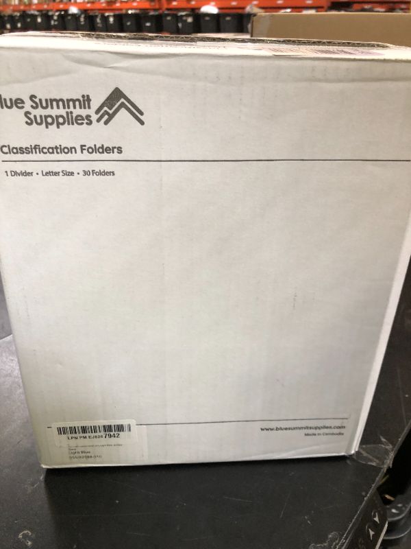 Photo 1 of Blue Summit Supplies 30 Blue Classification Folders - 1 Divider - 2 Inch Tyvek Expansions - Durable 2 Prongs for Standard Medical Files, Law Client Files, Office Reports - Letter Size, Blue, 30 Pack