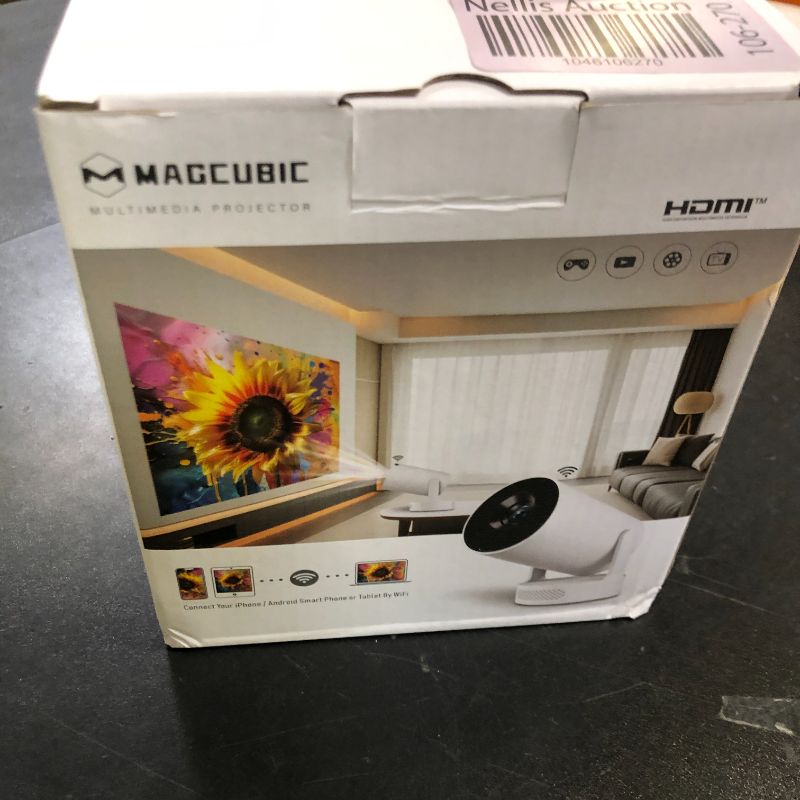 Photo 1 of Magcubic Mini Projector 4K support with WiFi 6 and Bluetooth 5.4, 5w Soundbase Speaker, Auto Vertical Keystone 180°Rotatable Portable Proyector for Home Bedroom Outdoor HY300Pro+