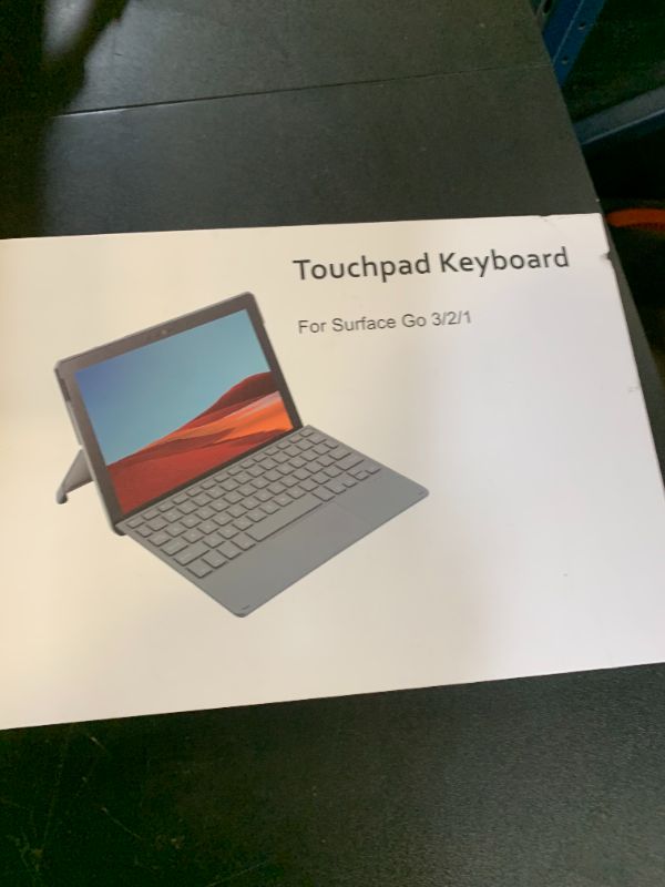 Photo 1 of Qulose Keyboard Case for Surface Go (3/2/1), Magnetic Detachable, Portable Rechargeable Wireless Bluetooth Keyboard with Touchpad- Grey