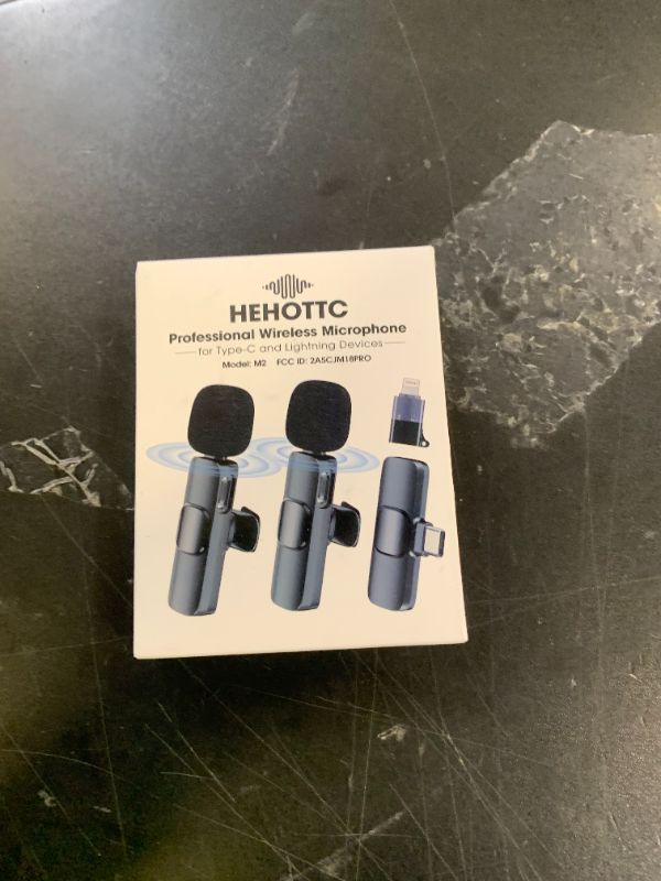 Photo 1 of HEHOTTC Mini Wireless Lavalier Microphone for iPhone, iPad, Android Phone - Noise Reduction Lapel USB C Bluetooth Mic for Recording, Clip on Omni Lav Mic for Video Recording, Tiktok, YouTube, Vlog