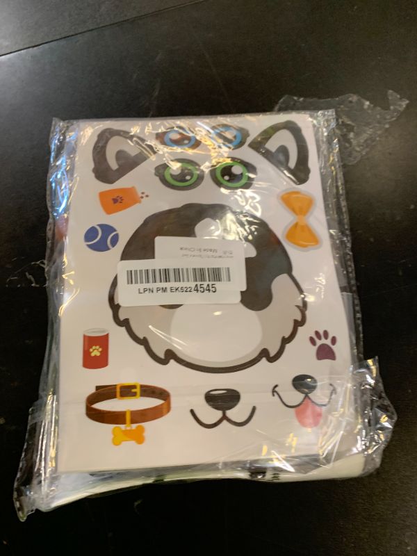 Photo 1 of 122Pcs Dog Party Favors Gift Set for Kids Dogs Birthday Party Supplies Include 12 Dogs DIY Face Stickers 12 Dogs Bags 12 Keychains 12 Bracelets 50 Stickers for Puppy Parties Favors