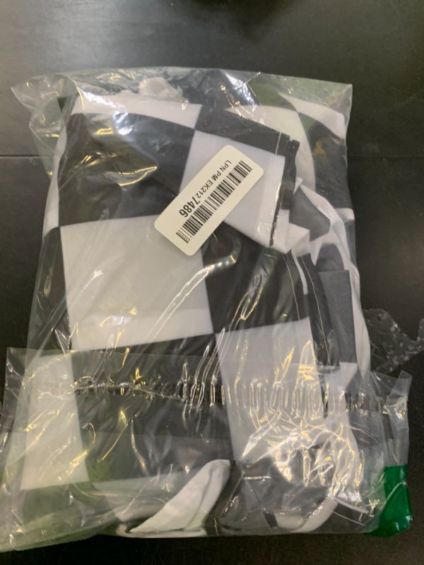 Photo 1 of (4) Pack Tall Swooper Flags Black White Race Check Checkered Flag