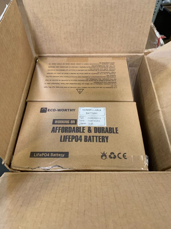 Photo 1 of ECO-WORTHY 2 Pack 12V 10Ah LiFePO4 Lithium , 3000+ Deep Cycle Rechargeable , Perfect for Kids Power Wheels, , Lighting, Fish Finder
