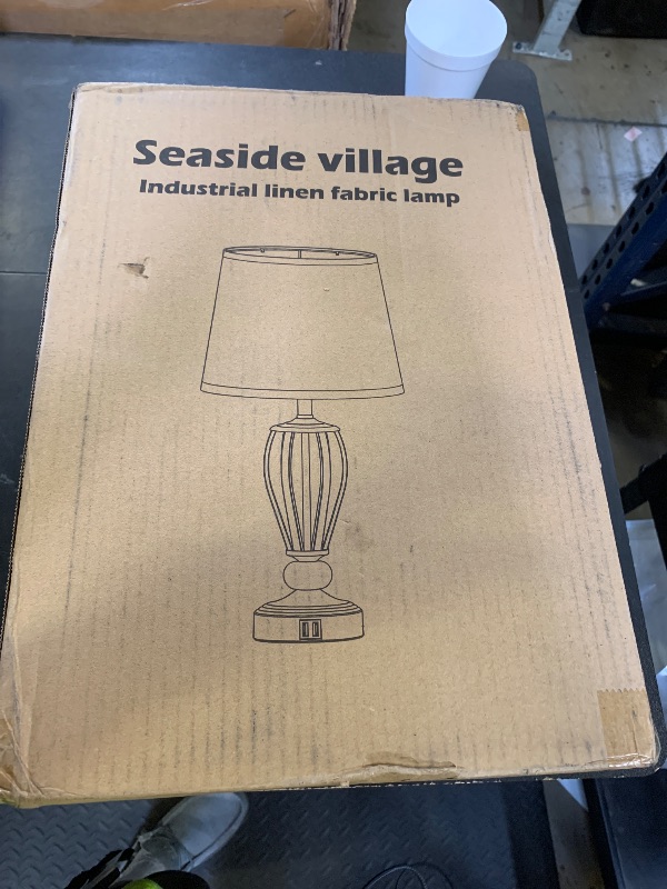 Photo 1 of USB Bedside Lamp, 3-Way Dimmable Touch Table Lamp with USB C+A Charging Ports Industrial Table Lamp Black Metal Base Farmhouse Reading Lamp for Bedroom, Living Room, Office or Study LED Bulb Included