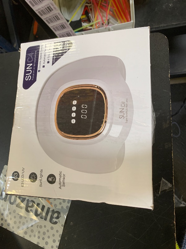 Photo 1 of 248W UV Nail Lamp Gel Nail Lamp UV Dryer with 63 Beads for Gel Nails LED Nail Lamp, Automatic Sensor and 4 Timer Settings Perfect for Home and Salon Use Professional Quality Nail Dryer (C4)