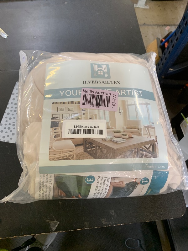Photo 1 of H.VERSAILTEX Sofa Cover 2 Piece T Cushion Armchair Slipcovers Thick Velvet Couch Cover Furniture Protector Stretch T Cushion Sofa Covers for 1 Cushion Couch with 1 Individual T Cushion Covers, Ivory