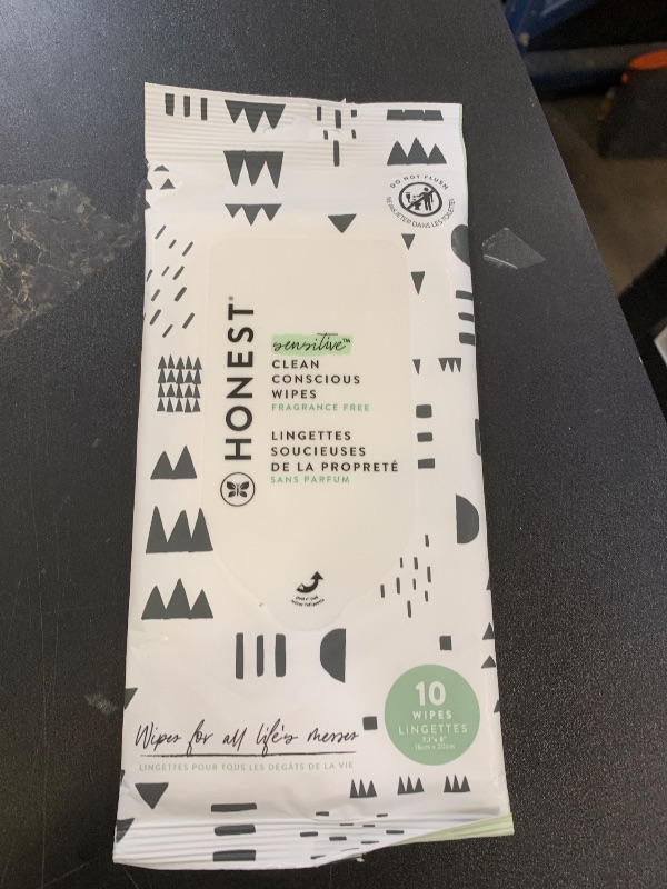 Photo 1 of The Honest Company Clean Conscious Multi-Use Wipes | Hypoallergenic + Unscented for Sensitive Skin | Over 99% Water, Compostable, Plant Based, Baby Wipes | Pattern Play, 10 Count