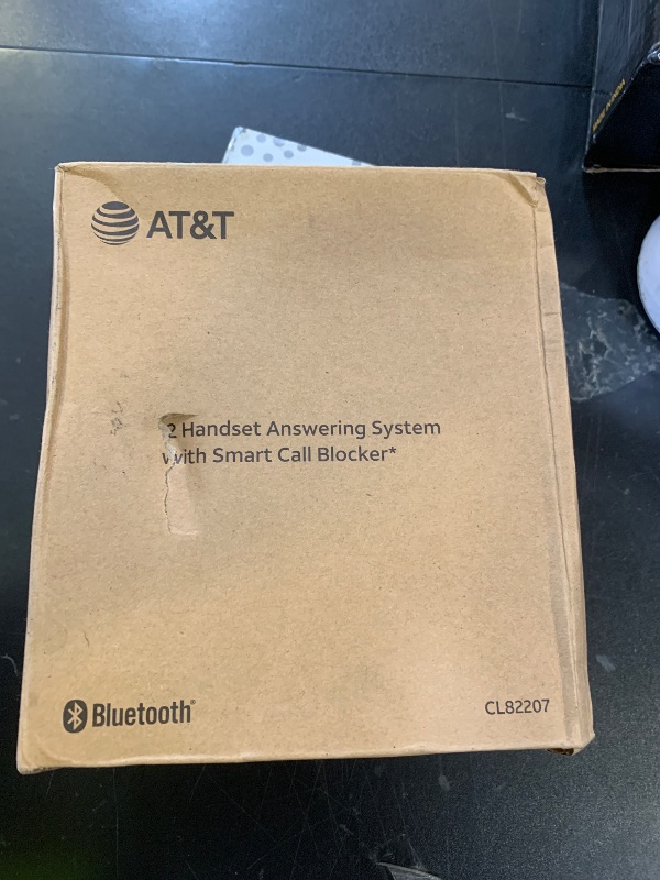 Photo 1 of AT&T CL82207 DECT 6.0 2-Handset Cordless Phone for Home with Answering Machine, Call Blocking, Caller ID Announcer, Intercom and Unsurpassed Range, Silver