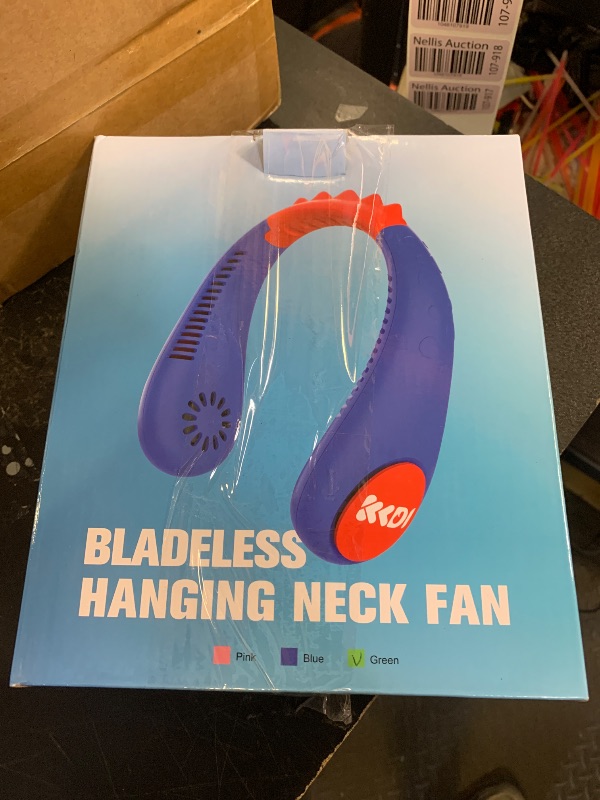 Photo 1 of Kids Neck Fan, Portable Bladeless Neck Fan for Kids, 2600mAh Rechargeable Cooling Fan for 4-14Y Girls Boys, 4 Speeds & Lightweight Wearable Quiet Fan for Study/Camping/Travel
