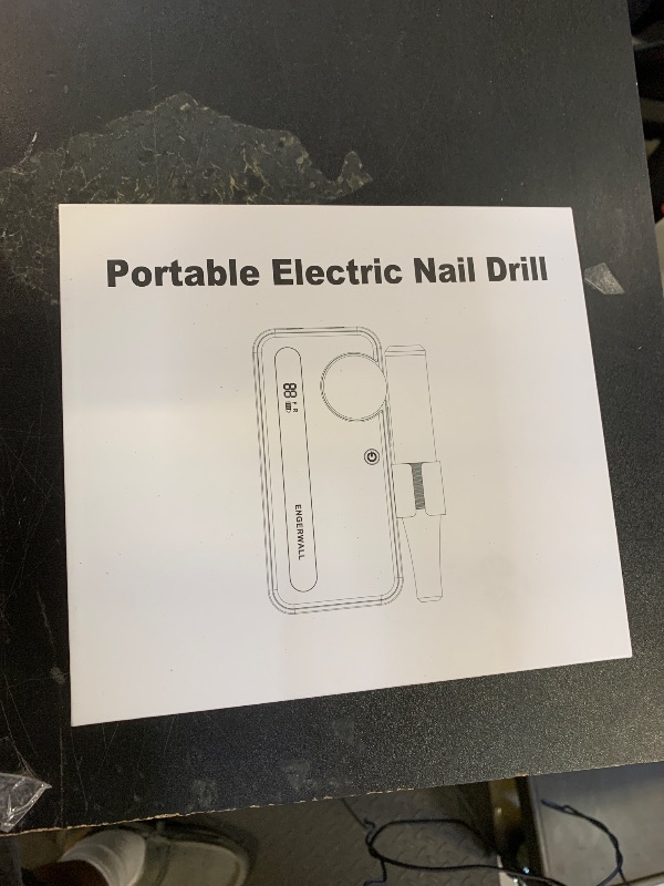 Photo 1 of ENGERWALL Rechargeable Nail Drill 35,000 RPM, Portable Cordless Electric Nail File for Acrylic, Gel Nails, Polishing & Removal, with Nail Drill Bits Kit for Manicure & Pedicure, Dark Silver