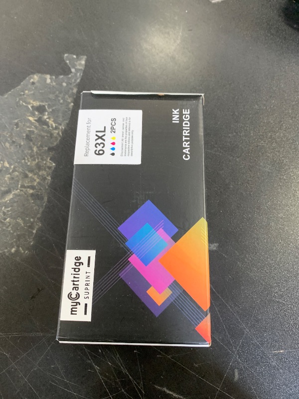 Photo 1 of myCartridge SUPRINT 63XL Ink Cartridges Black and Color Combo Pack Replacement for HP Ink 63 63XL for OfficeJet 5255 4650 3830 5258 4652 Envy 4520 4512 Printer 63 Ink