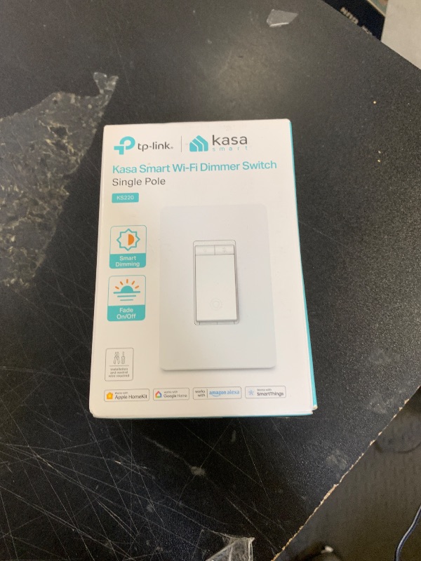 Photo 1 of Kasa Apple HomeKit Smart Dimmer Switch KS220, Single Pole, Neutral Wire Required, 2.4GHz Wi-Fi Light Switch Works with Siri, Alexa and Google Home, UL Certified, No Hub Required, White