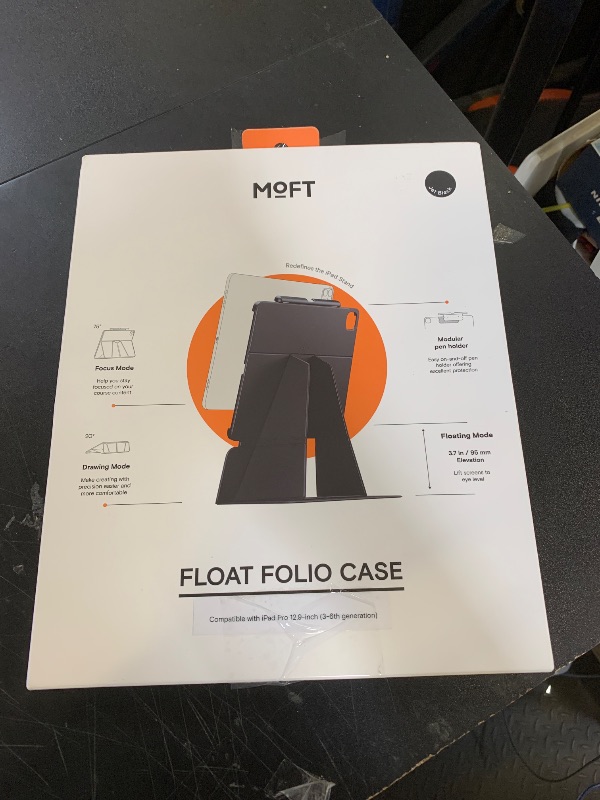 Photo 1 of MOFT Folio Case for iPad Pro 12.9" (3~6 gen.) with Detachable Pencil Holder, Protective & Lightweight, Durable MOVAS Material and Comfortable Touch for Browsing, Drawing & Studying,Jet Black
