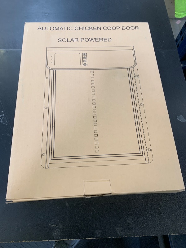 Photo 1 of NyPots Automatic Chicken Coop Door Solar Powered, LCD Display Automatic Chicken Door with Timer & Light Sensor, Solar Chicken Coop Door with Remote Control, Anti-Pinch Function & Made of Al-Alloy